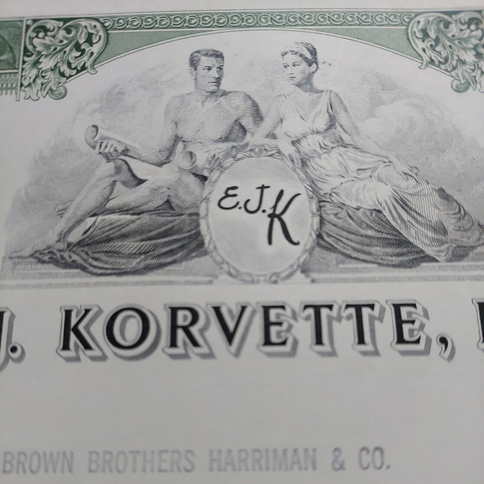 Stock Certificate Of E.j. Korvette, Inc. Super Kool Vignette Artwork 1966